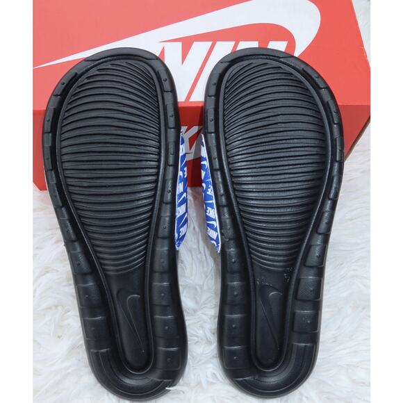 Nike Victori One Print Slides Men’s Size 12 Blue White Logo Sandals NWT main image 8